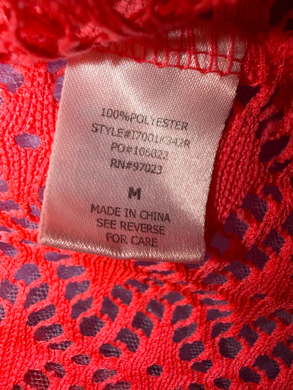 Miken Swim Coral Pink Crochet Swim Cover - Picture 4 of 4